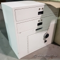 Off-White Storage Lateral Depository Drop Safe w/ Drawers, Door